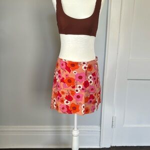 UO floral mini skirt